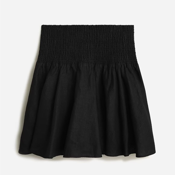 J. Crew Black Smocked Mini Skirt - Picture 1 of 5